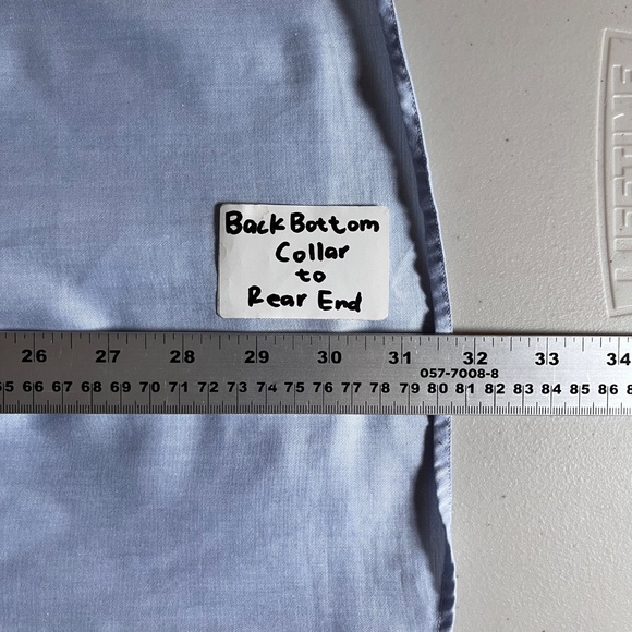 Eton Signature Twill Slim Fit Button Up Dress Shirt - Men's Size 43/17 - Blue - Picture 9 of 9